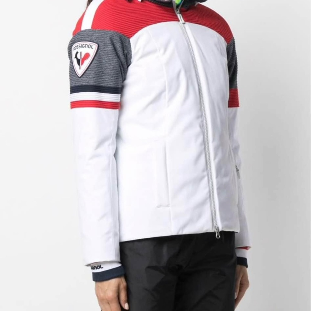 Rossignol Men's White, Red, and Gray Ski Jacket